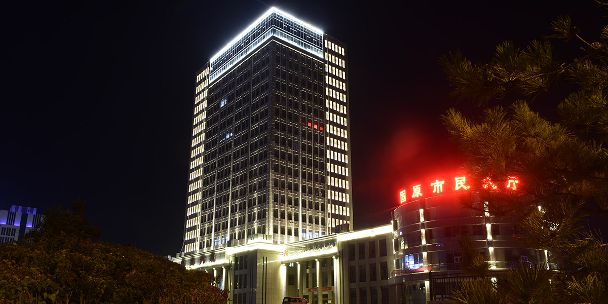 亮丽龙为宁夏固原民生楼提供<i style='color:red'>led灯亮化方案工程</i>