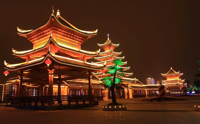 古建筑夜景亮化 古建筑夜景亮化