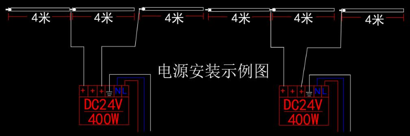 洗墙灯接线方法